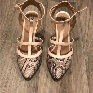Nude Snake Skin Heels